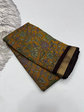 Load image into Gallery viewer, Prettiest Function Wear Pure Mangalkari Viscouse Silk Print With Designer Pallu Fancy Saree For Women
