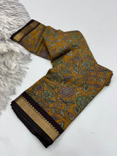 Load image into Gallery viewer, Prettiest Function Wear Pure Mangalkari Viscouse Silk Print With Designer Pallu Fancy Saree For Women
