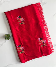 Load image into Gallery viewer, New Party Wear Chiffon Embroidery With Tussels Work Designer Saree With Blouse

