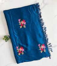 Load image into Gallery viewer, New Party Wear Chiffon Embroidery With Tussels Work Designer Saree With Blouse
