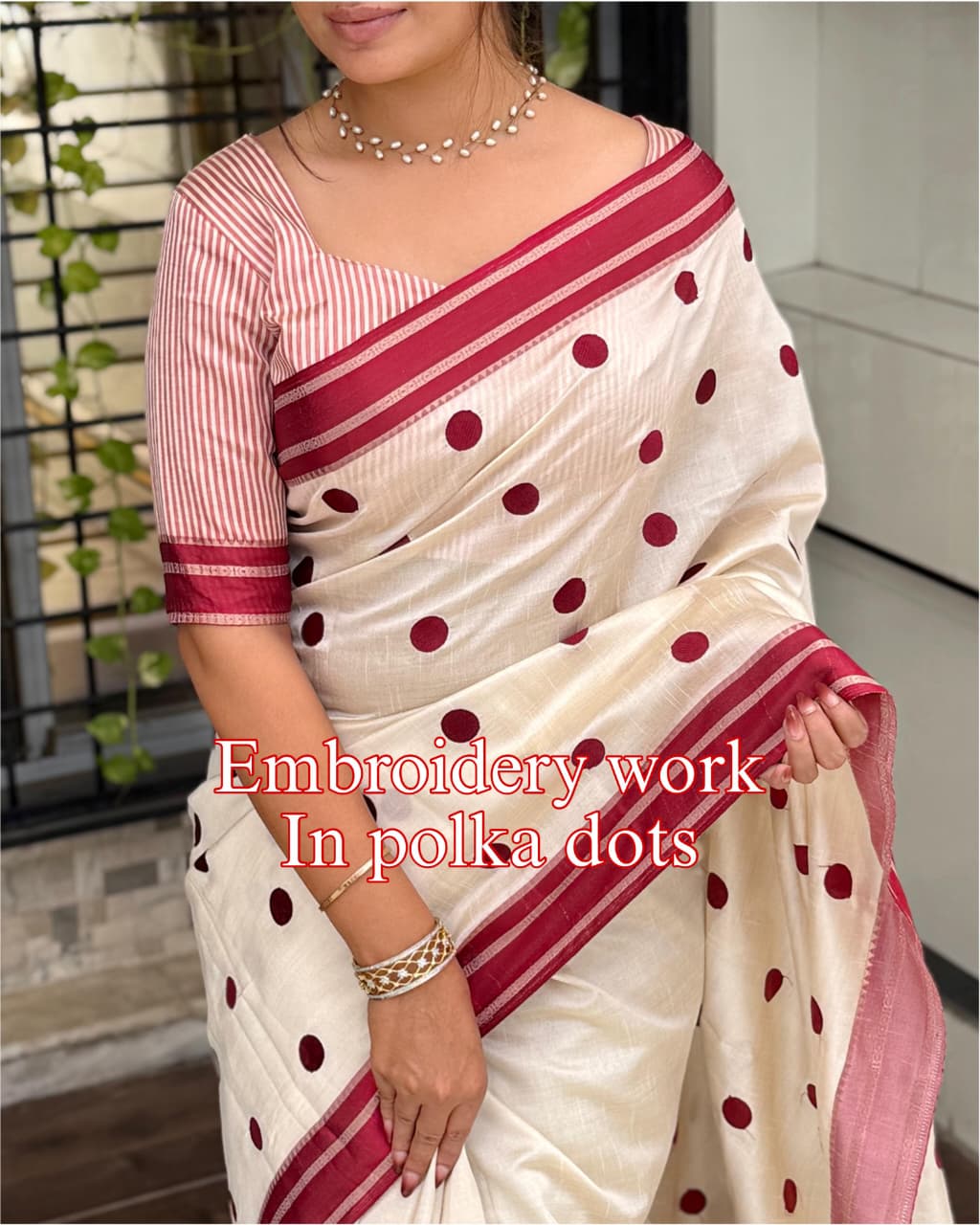 Exquisite Function Wear Tussar Silk Thread Embroidered Polka Dots Work Contrast Border With Zari Weaving Saree For Women