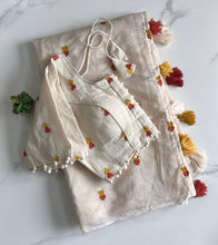 Load image into Gallery viewer, Elegant Party Wear Chanderi Cotton Heart n Tussels Work Fancy Designer Saree With Stitched Blouse
