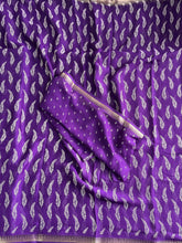 Load image into Gallery viewer, Luxuriant Purple Printed Georgette Tissue Saree With Fugacious Blouse Piece
