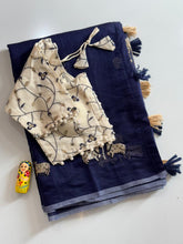 Load image into Gallery viewer, Mellifluous Party Wear Chanderi Cotton Embroidery n Tussels Work Fancy Designer Saree With Stitched Blouse
