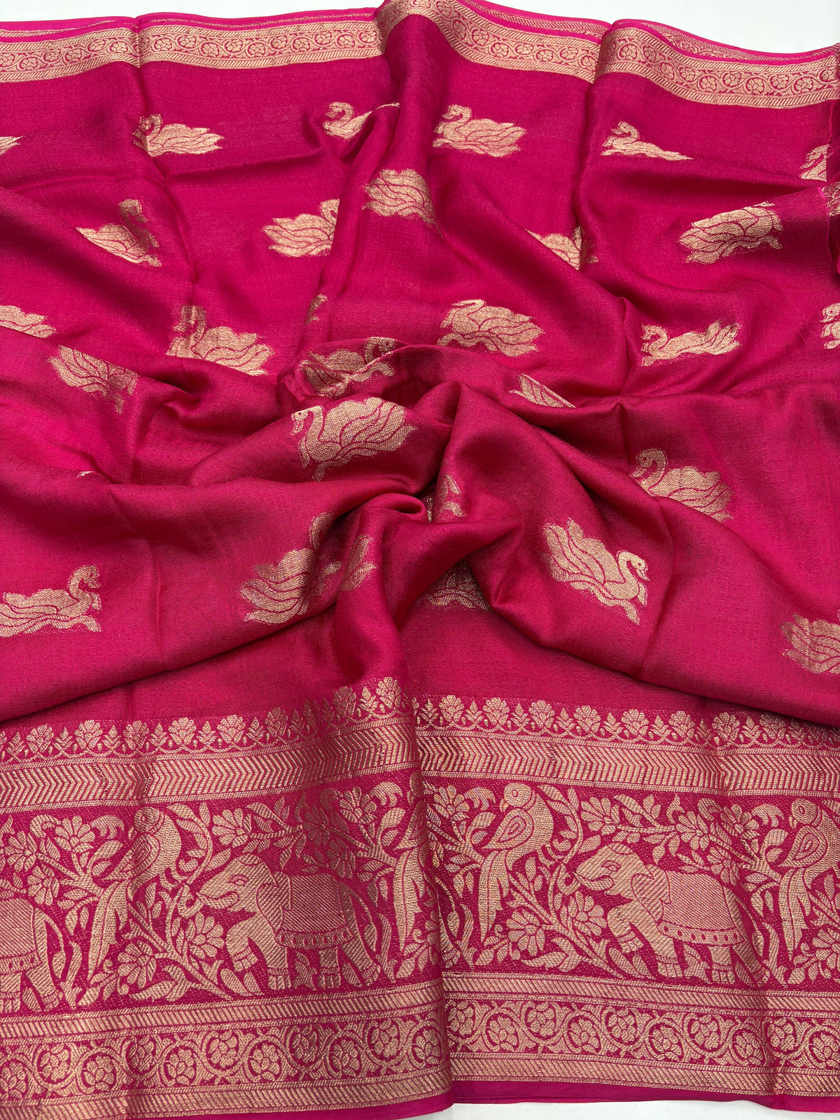 Exuberant Function Wear Pure Viscose Soft Jacquard Weaving Border Fancy Saree With Blouse