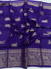 Load image into Gallery viewer, Exuberant Function Wear Pure Viscose Soft Jacquard Weaving Border Fancy Saree With Blouse

