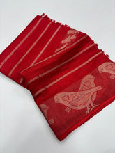 Load image into Gallery viewer, New Festive Wear Red Color Pure Dola Silk Zari Jacquard Weaving Work Fancy Designer Saree
