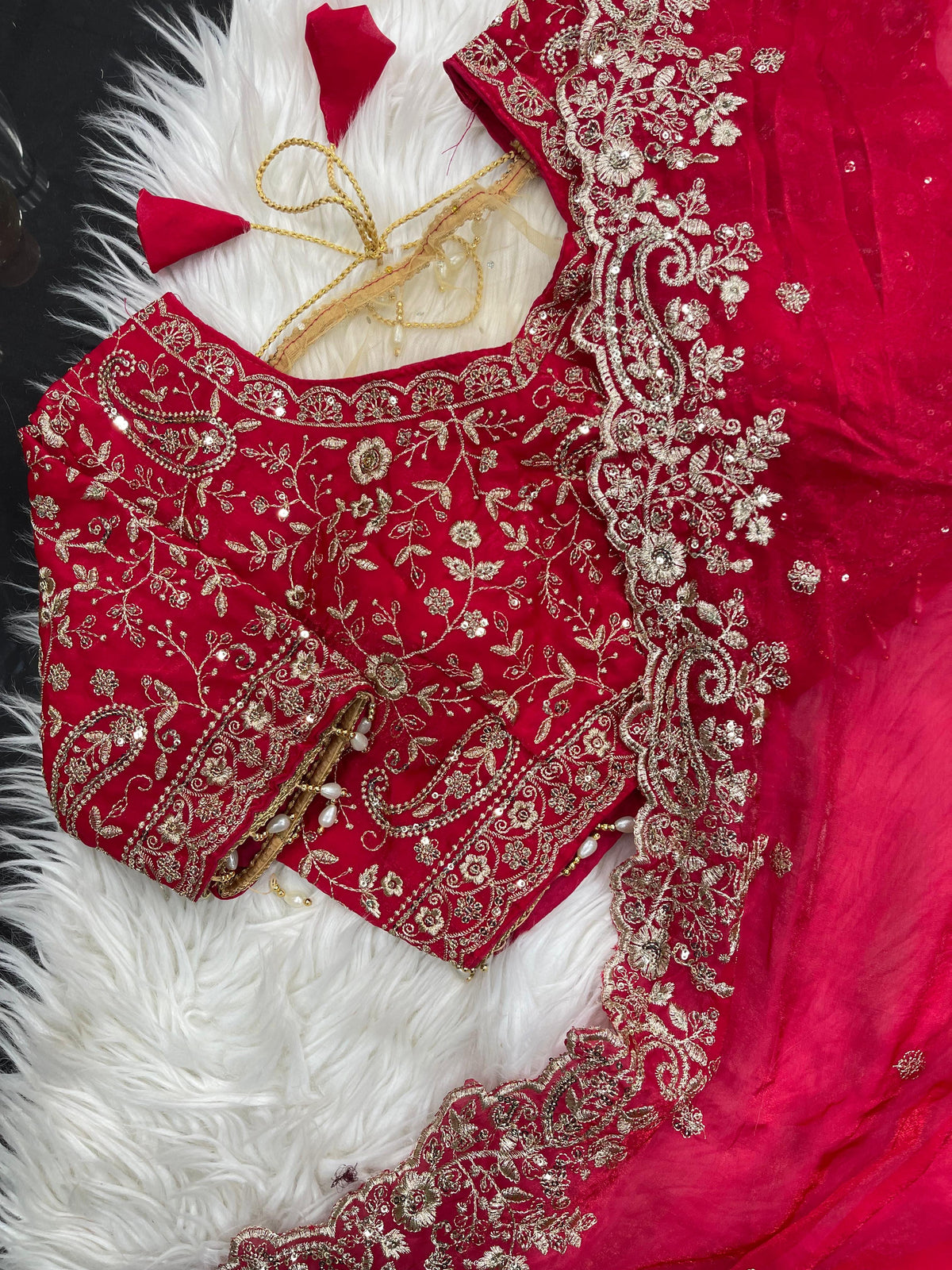 Outstanding Festival Wear Satin Silk Heavy Embroidery n Aarco Work Fancy Designer Saree With Stitched Blouse