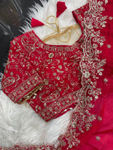 Load image into Gallery viewer, Outstanding Festival Wear Fendy Satin Silk Heavy Embroidery n Aarco Work Fancy Designer Saree With Stitched Blouse
