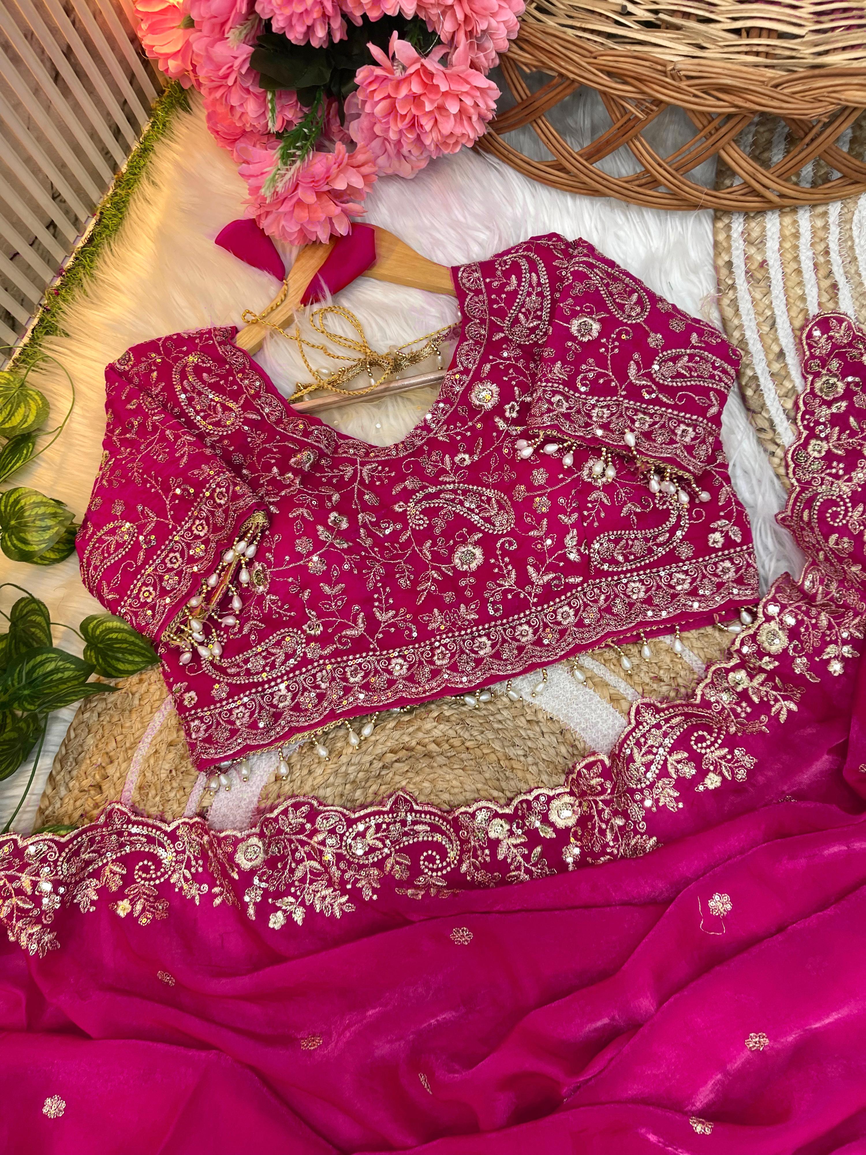 Outstanding Festival Wear Satin Silk Heavy Embroidery n Aarco Work Fancy Designer Saree With Stitched Blouse