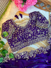 Load image into Gallery viewer, Outstanding Festival Wear Fendy Satin Silk Heavy Embroidery n Aarco Work Fancy Designer Saree With Stitched Blouse
