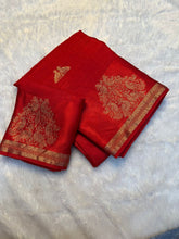Load image into Gallery viewer, New Festive Wear Pure Soft Viscose Fabric Zari Work Fancy Designer Saree With Blouse
