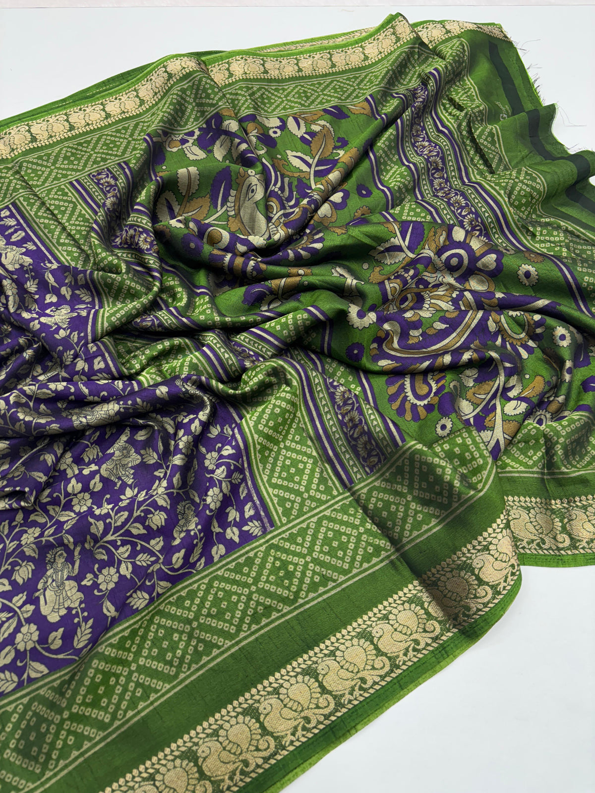 Dazzling Festive Wear Pure Soft Silk Print With Jacquard Work Fancy Designer Saree For Women
