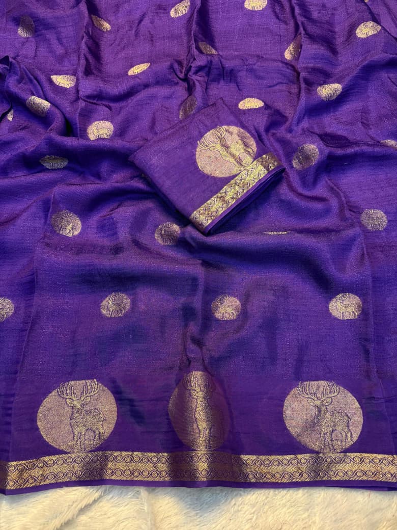 New Festive Wear Pure Soft Viscose Silk Jacquard Weaving Zari Work Fancy Designer Saree With Blouse