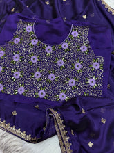 Load image into Gallery viewer, Mellifluous Function Wear Soft Rangloli Silk Embroidered Work Fancy Desginer Saree
