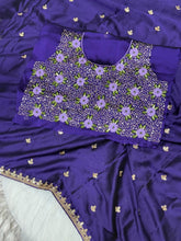 Load image into Gallery viewer, Mellifluous Function Wear Soft Rangloli Silk Embroidered Work Fancy Desginer Saree
