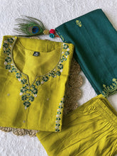 Load image into Gallery viewer, New Wedding Wear Roman Silk Embroidery n Sequence Work Designer Straight Kurta With Trouser n Dupatta Set
