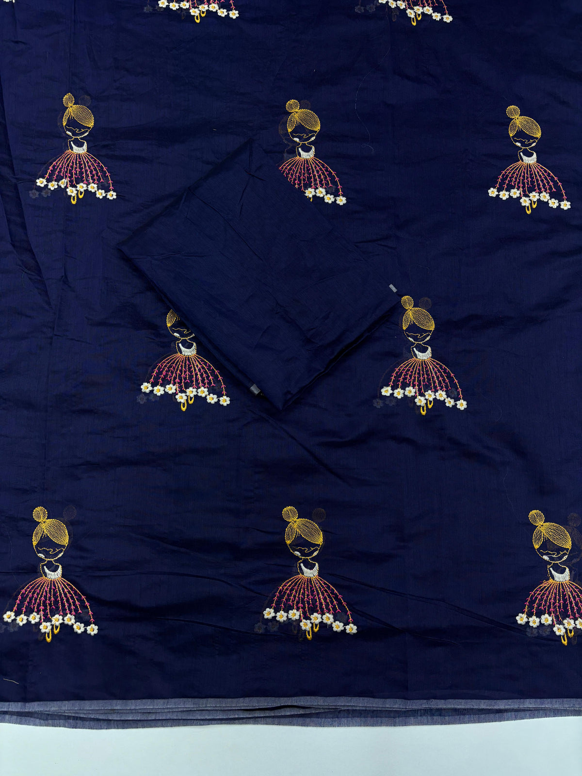 New Function Wear Chanderi Cotton Embroidery n Tussels Work Fancy Designer Saree With Blouse Piece