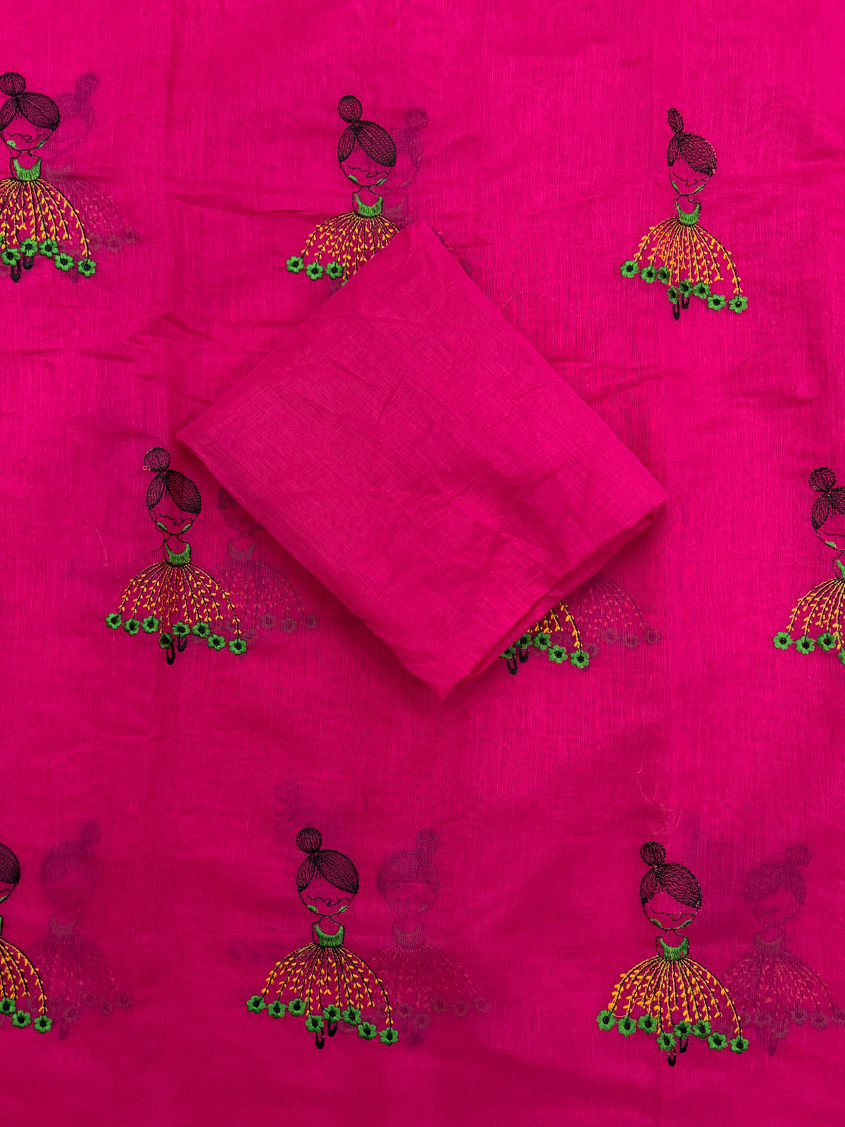 New Function Wear Chanderi Cotton Embroidery n Tussels Work Fancy Designer Saree With Blouse Piece