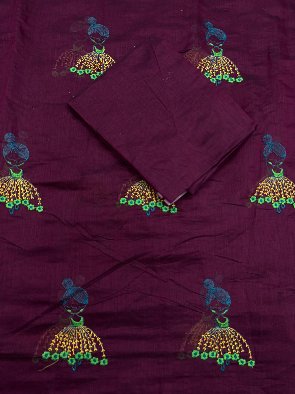 New Function Wear Chanderi Cotton Embroidery n Tussels Work Fancy Designer Saree With Blouse Piece