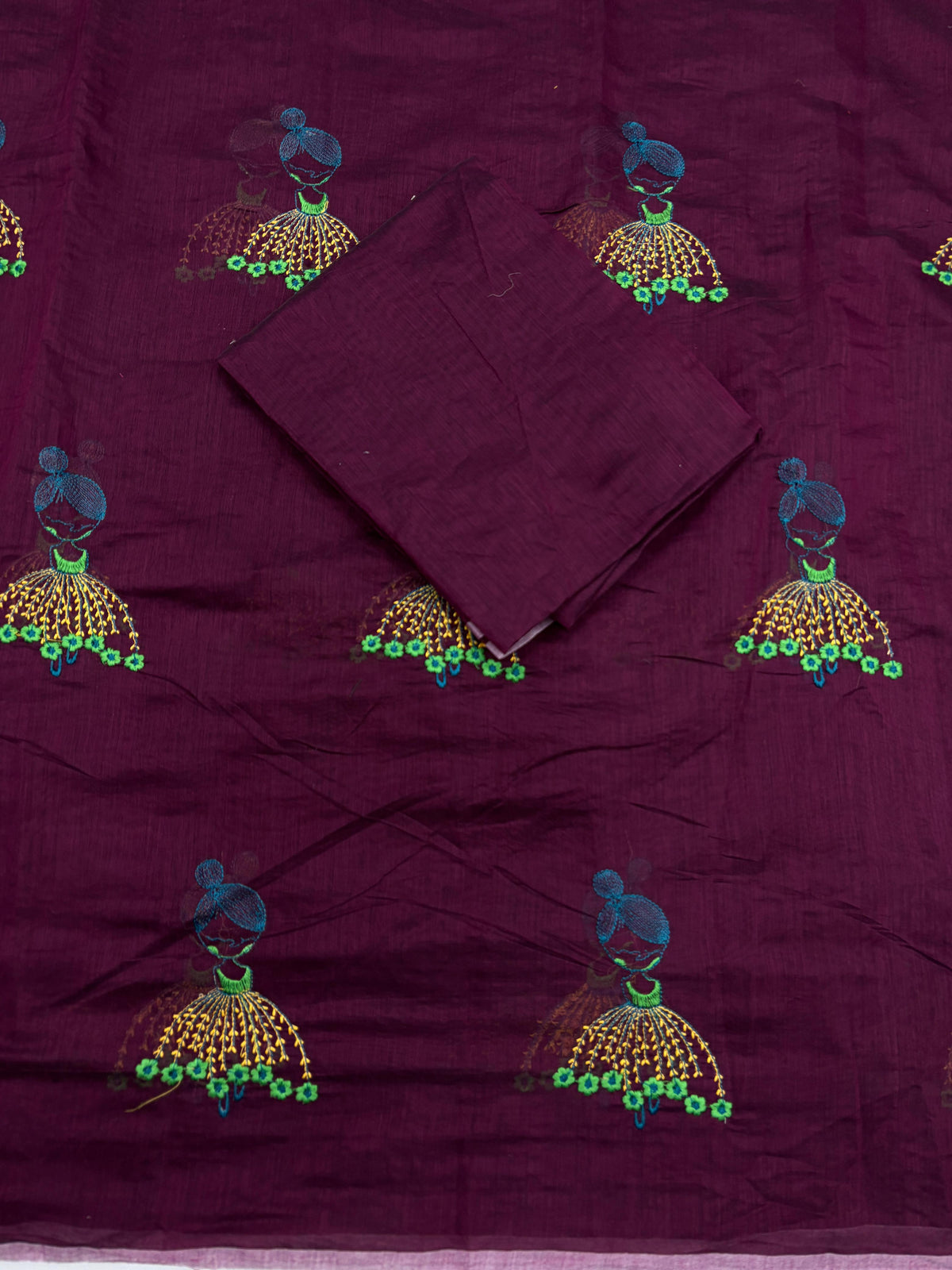 New Function Wear Chanderi Cotton Embroidery n Tussels Work Fancy Designer Saree With Blouse Piece