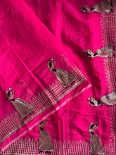 Load image into Gallery viewer, Mellifluous Party Wear Chanderi Cotton Embroidery n Tussels Work Fancy Designer Saree For Women
