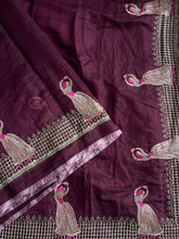 Load image into Gallery viewer, Mellifluous Party Wear Chanderi Cotton Embroidery n Tussels Work Fancy Designer Saree For Women
