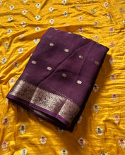 Load image into Gallery viewer, Attractive Function Wear Pure Viscose Crape Silk Buti Design Zari Work Fancy Saree With Contrast Blouse
