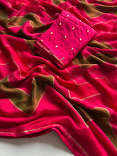 Load image into Gallery viewer, New Party Wear Multi Colour Georgette Fabric Siroski Work Fancy Designer Saree
