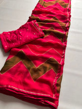 Load image into Gallery viewer, New Party Wear Multi Colour Georgette Fabric Siroski Work Fancy Designer Saree
