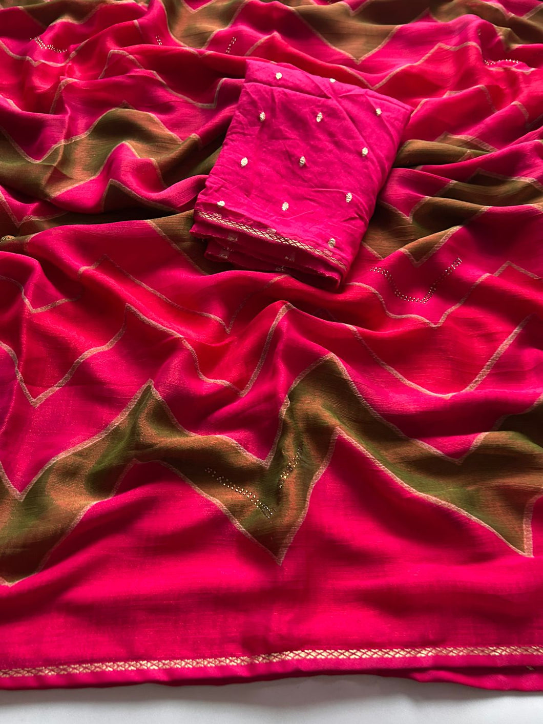 New Party Wear Multi Colour Georgette Fabric Siroski Work Fancy Designer Saree