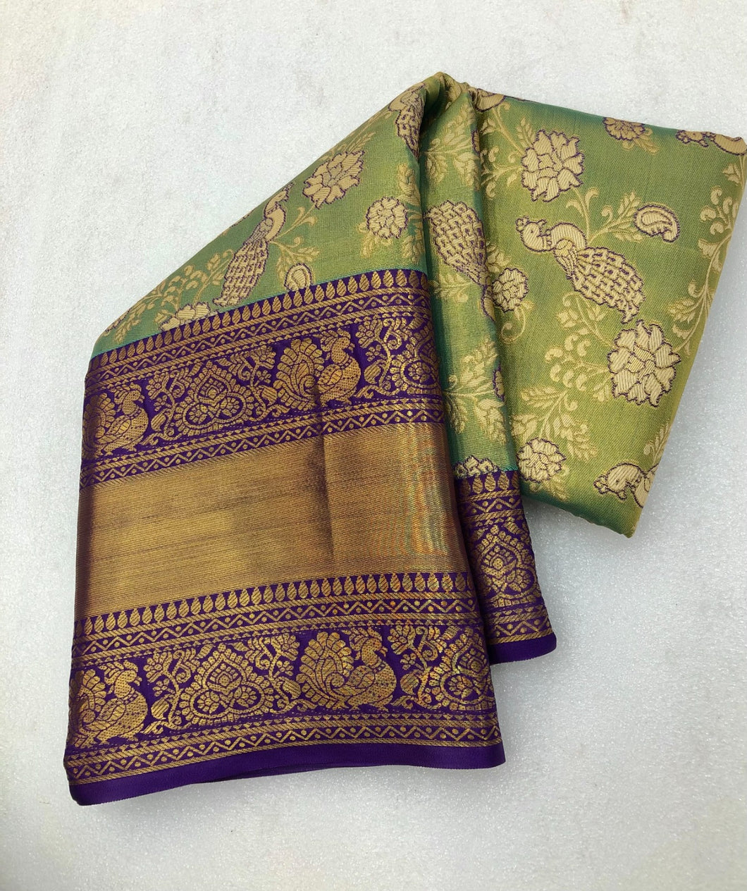 New Wedding Wear Multi Colour Kanjiviram Silk Pure Zari Weaving with Beautiful Meena Weaving Saree