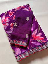 Load image into Gallery viewer, New Party Wear Multi Colour Georgette Fabric Heavy Lace Work Fancy Designer Saree
