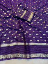 Load image into Gallery viewer, New Wedding Wear Viscose Georgette Jacquard Zari Weaving Work Fancy Designer Saree
