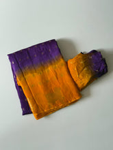 Load image into Gallery viewer, New Orange n Purple Pedding Color Soft Viscose Zari Work Rich Pallu Designer Saree With Blouse
