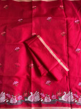 Load image into Gallery viewer, Marvellous Function Wear Pure Kota Doriya With Embroidery Work Flower on all over the Saree With Blouse Piece
