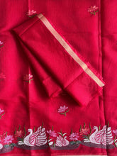 Load image into Gallery viewer, Marvellous Function Wear Pure Kota Doriya With Embroidery Work Flower on all over the Saree With Blouse Piece
