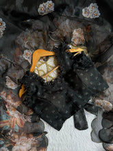 Load image into Gallery viewer, Dissemble Party Wear Black Colour Soft Organza Silk Printed Hand Work Fancy Designer Saree With Unstitched Blouse
