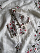 Load image into Gallery viewer, Mellifluous Function Wear Pure Kota Doriya Embroidery Flower Butties n Arco Cut Work Border Designer Saree With Unstitched Blouse
