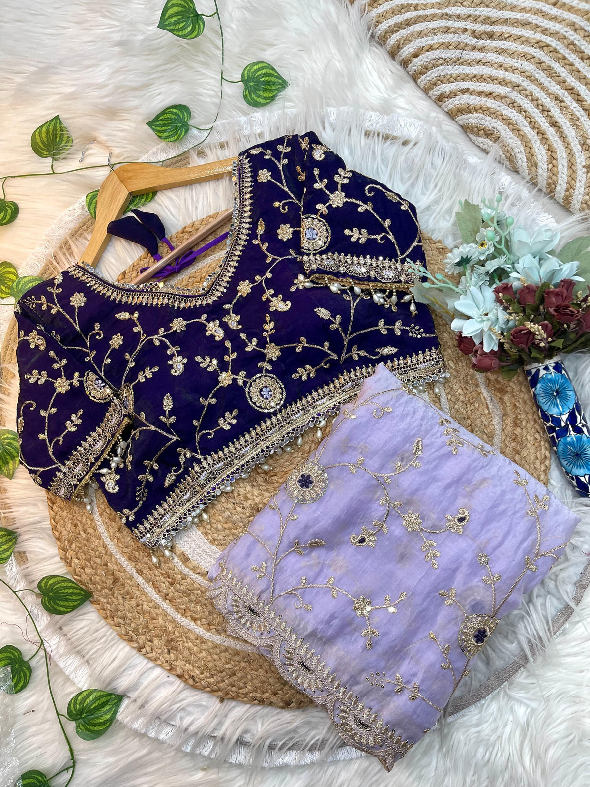 Luxuriant Soft Satin Silk Embroidery n Sequence Work Rich Look Saree With Demesne Full Stitched Blouse