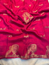 Load image into Gallery viewer, Confounding Party Wear Pure Soft Viscose Zari Jacquard Weaving Work Saree With Blouse Piece
