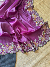 Load image into Gallery viewer, New Wedding Wear Pure Tussar Silk Embroidery Thread Work Fancy Designer Saree Design
