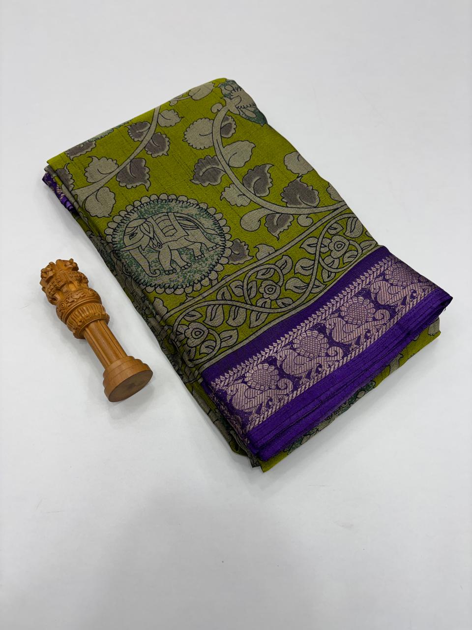 Charismatic Function Wear Soft Dola Silk Print n Jacquard Work Fancy Designer Saree For Women