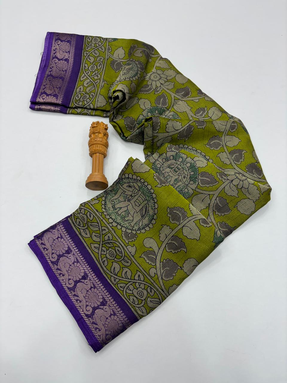 Charismatic Function Wear Soft Dola Silk Print n Jacquard Work Fancy Designer Saree For Women