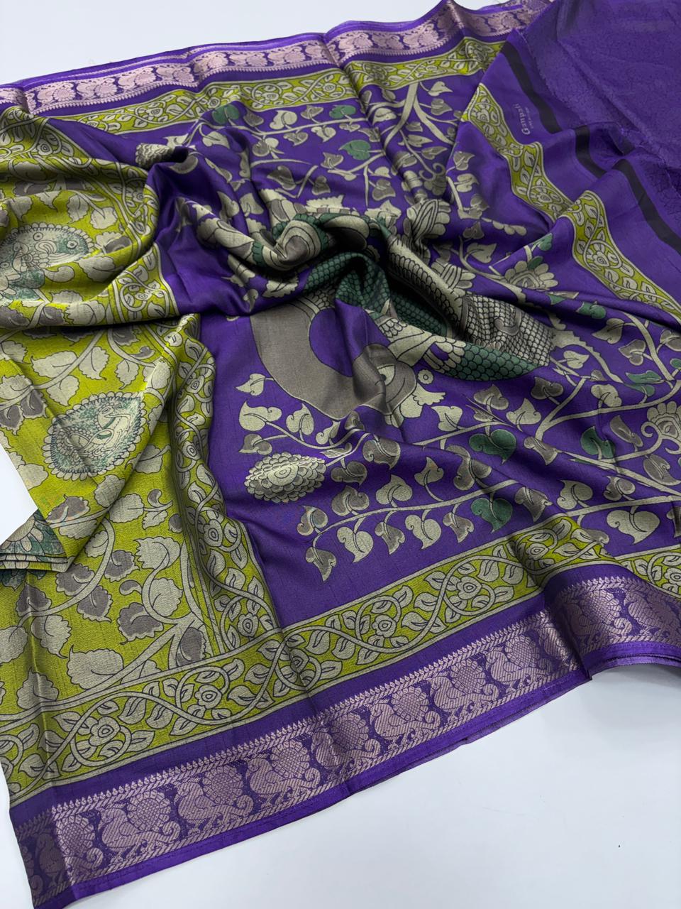 Charismatic Function Wear Soft Dola Silk Print n Jacquard Work Fancy Designer Saree For Women