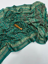 Load image into Gallery viewer, Elegant Party Wear Soft Cotton Silk Jacquard Weaving Border Fancy Designer Saree For Women
