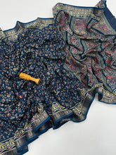 Load image into Gallery viewer, Elegant Party Wear Soft Cotton Silk Jacquard Weaving Border Fancy Designer Saree For Women
