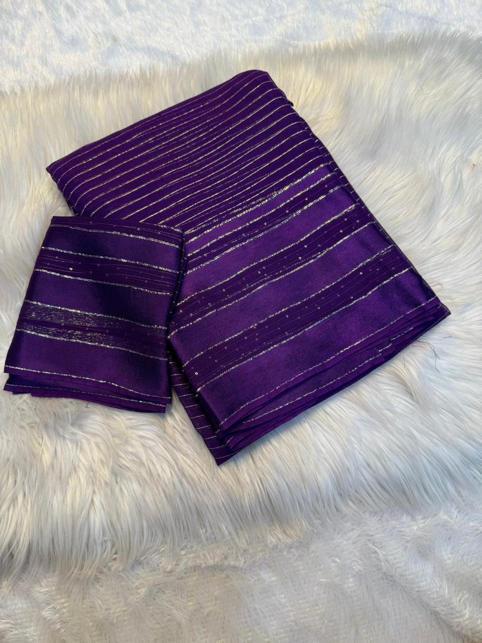 Gratifying Party Wear Pure Viscose Georgette Linning Weaving Satin Patta Border Fancy Designer Saree With Blouse