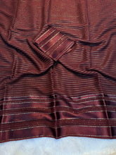 Load image into Gallery viewer, Gratifying Party Wear Pure Viscose Georgette Linning Weaving Satin Patta Border Fancy Designer Saree With Blouse
