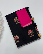 Load image into Gallery viewer, Gratifying Party Wear Pure Soft Chanderi Silk Embroidery n Tussels Work Fancy Designer Saree With Blouse Piece
